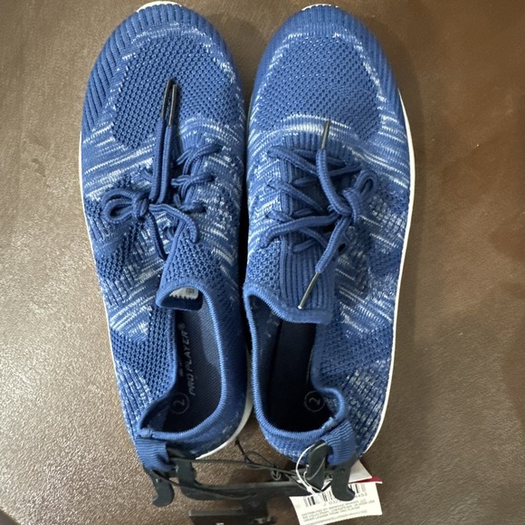 Other - Pro Player Youth Size 2 Blue Knit Athletic Sneakers Sock Fit Shoes NWT